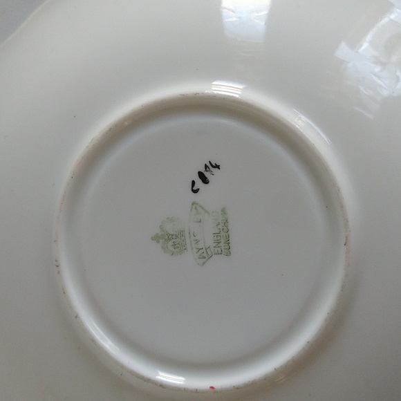 Aynsley Bone China Cobalt Blue & Gold Pink Cabbage Rose Teacup & Saucer C894 - Picture 7 of 7